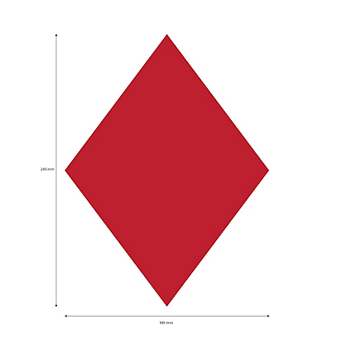 Red Diamond Sail Sticker