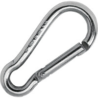 Load Rated Standard Stainless Steel 5mm Carabiner - no eye