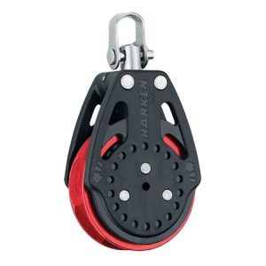 Harken 57mm Ratchamatic Block and Swivel - Red Sheave