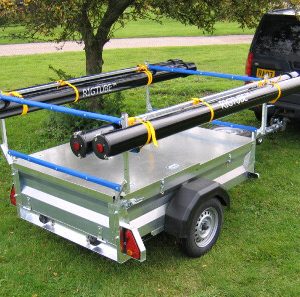 Mersea 6' x 4' Box Trailer with Racks for 1, 2 or 3 Dinghies
