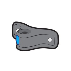 Performance Transom Gudgeon Metal (with release button)