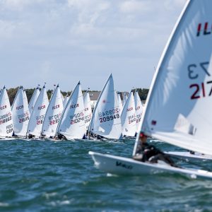Image of a startline at the ILCA Nationals 2023