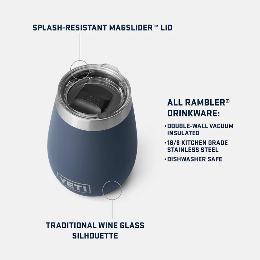YETI Rambler 10 Oz Wine Tumbler - Navy - Image 7