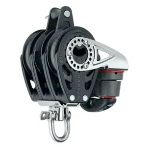 Harken 57mm Triple Ratchet Block — Swivel, Becket, Cam Cleat
