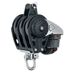 Harken 57mm Triple Block — Swivel, Becket, Cam Cleat