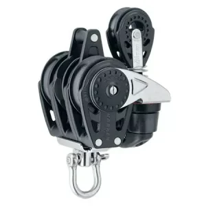 Harken 57mm Triple Ratchamatic Block — Swivel, Cam Cleat, 40 mm Block