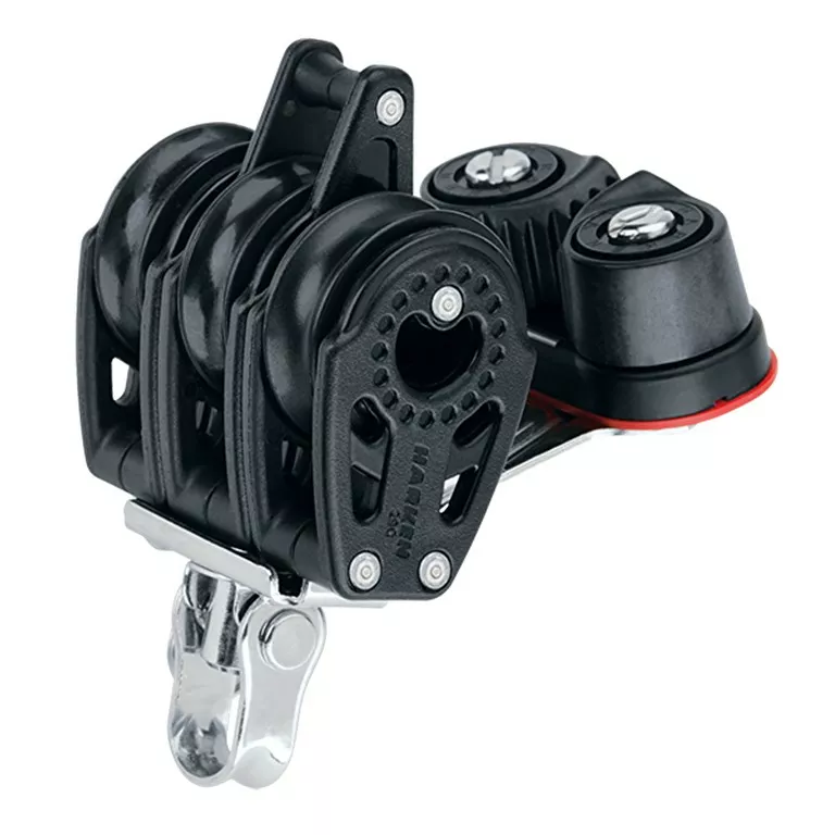 Harken 29mm Triple Block — Becket, Cam Cleat